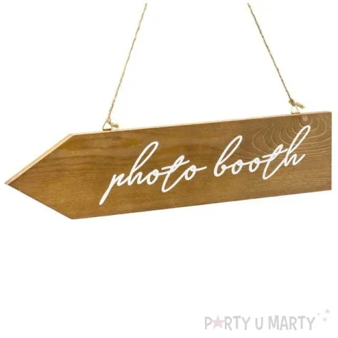 dekoracja photo booth drogowskaz drewniany partydeco 36x7 5 cm