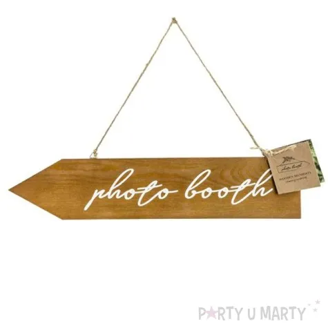dekoracja photo booth drogowskaz drewniany partydeco 36x7 5 cm