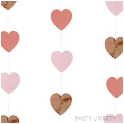 dekoracja pionowa serduszka rozowy godam 450 cm