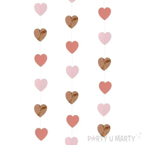 dekoracja pionowa serduszka rozowy godam 450 cm