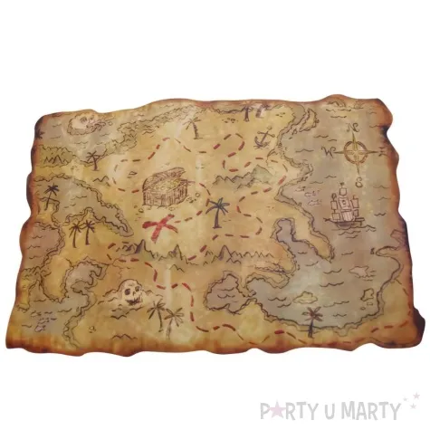 dekoracja piracka mapa skarbow ptitclown 45x29 cm