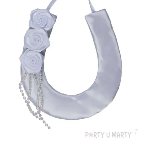 dekoracja podkowa slubna kwiaty ootb 12 x 11 cm