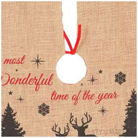 dekoracja pokrowiec zimowa sceneria pod choinke guirca 85 cm