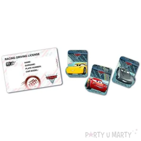 dekoracja prawo jazdy cars procos 4 szt