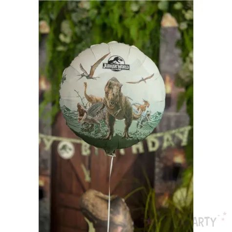 dekoracja prezent na urodziny balon foliowy jurrasic world dinozaury 18 rnd