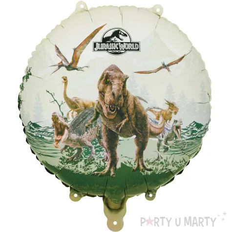 dekoracja prezent na urodziny balon foliowy jurrasic world dinozaury 18 rnd