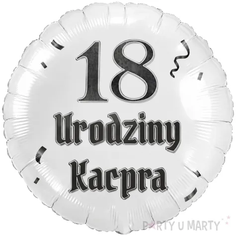 dekoracja prezent na urodziny balon foliowy z imieniem gothic