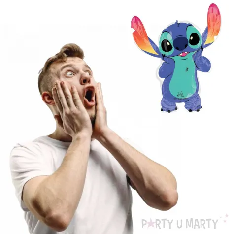 dekoracja prezent na urodziny dzien dziecka balon foliowy stitch xl 33 shp