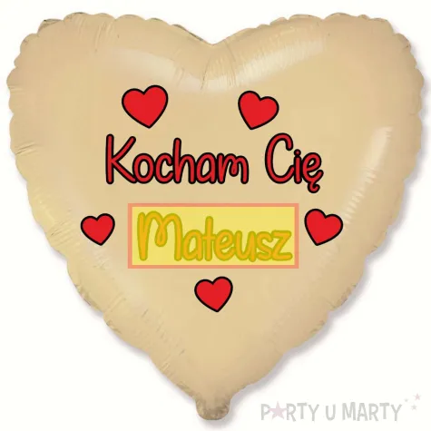 dekoracja prezent na walentynki rocznice balon foliowy personalizowany mis tulis z imieniem