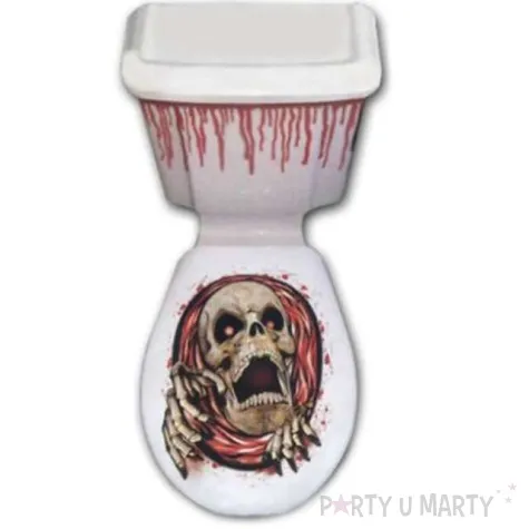dekoracja przyklejana halloween wc 1 czaszka