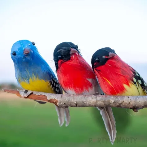 dekoracja ptaki gil sikorka mix aliga 13 cm 6 szt