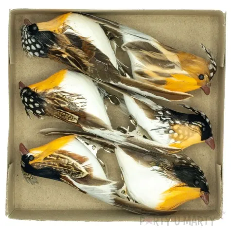 dekoracja ptaki rudzik mix aliga 12 cm 6 szt