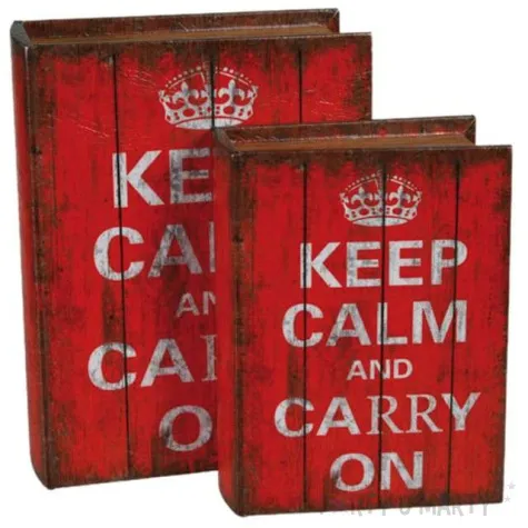 dekoracja pudelko keep calm and carry on ootb 2 szt