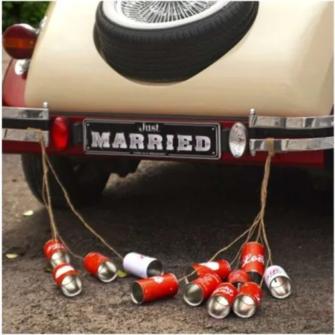 dekoracja puszki weselne cola mix partydeco 5 szt