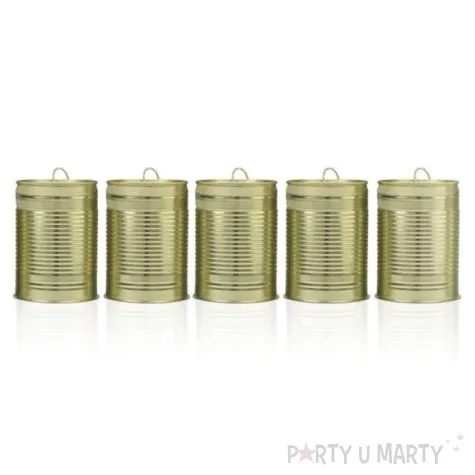 dekoracja puszki weselne zloty partydeco 5 szt