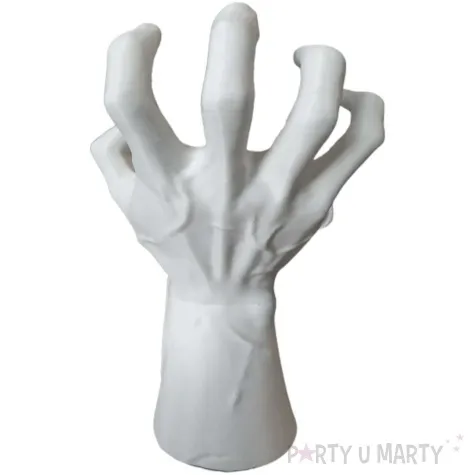 dekoracja reka szpon biala 18 cm