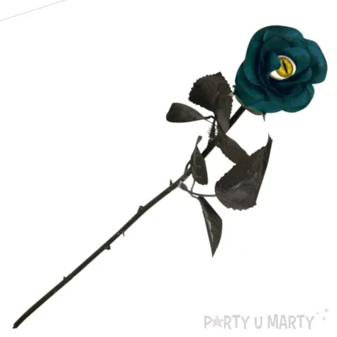 dekoracja roza kocie oko niebieski guirca 42 cm