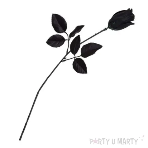 dekoracja roza z brokatem czarny guirca 42 cm