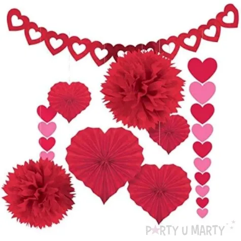 dekoracja serca dla zakochanych amscan zestaw xl