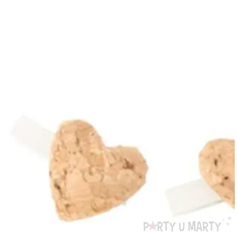 dekoracja serca korkowe chaks 3 5 cm 6 szt