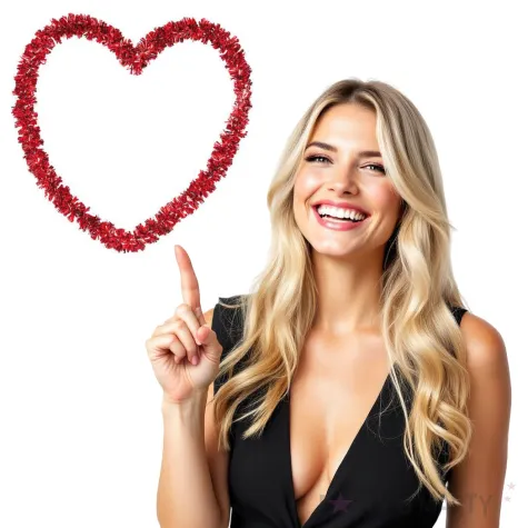 dekoracja serce blyszczace widmann 27x27cm