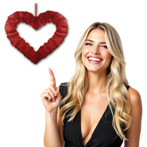 dekoracja serce z tasiemka dekoracjepolska bordowe