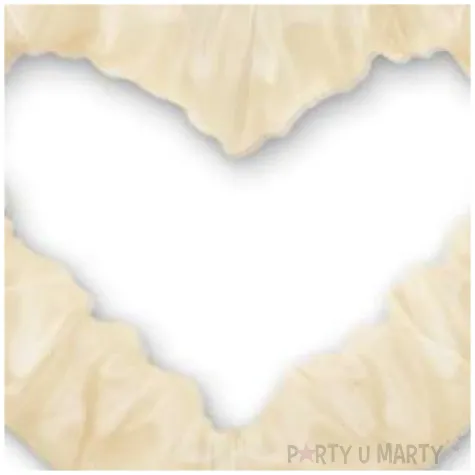 dekoracja serce z tasiemka dekoracjepolska ecru