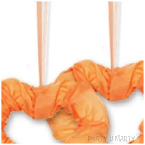 dekoracja serduszka na tasiemce dekoracjepolska lososiowe 2 szt