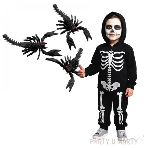 dekoracja skorpiony czarna carnival toys 13cm 3 szt
