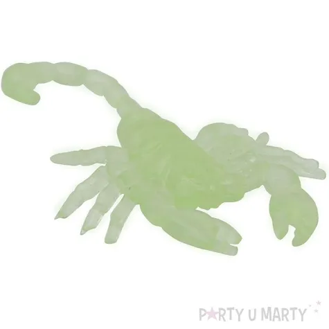 dekoracja skorpiony swiecace bialy guirca 6 cm 8 szt