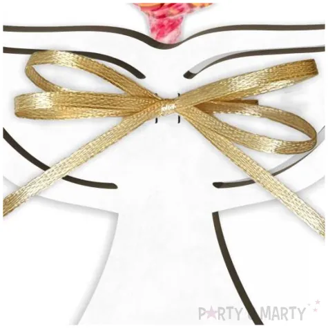 dekoracja slodki aniolek na lizak biala 9 cm