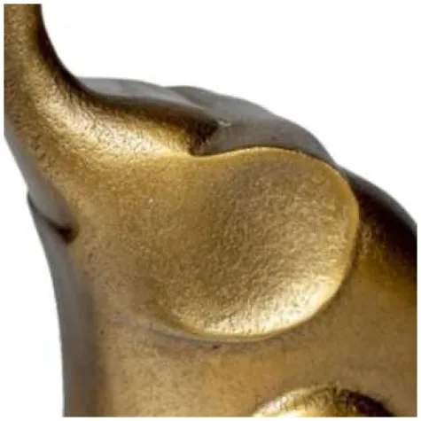 dekoracja slon benji metalowy zloty kemis 26 cm