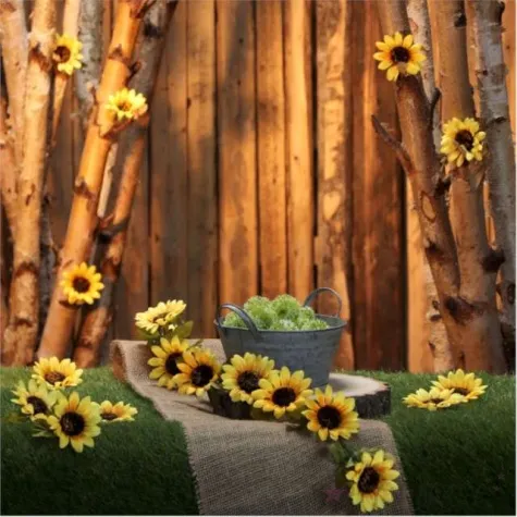 dekoracja sloneczniki chaks 8 cm 12 szt