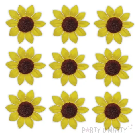 dekoracja sloneczniki materialowe zolte titanum 5 5 cm 9 szt