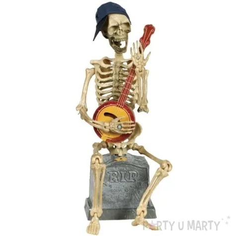 dekoracja spiewajacy szkielet guirca 33 cm