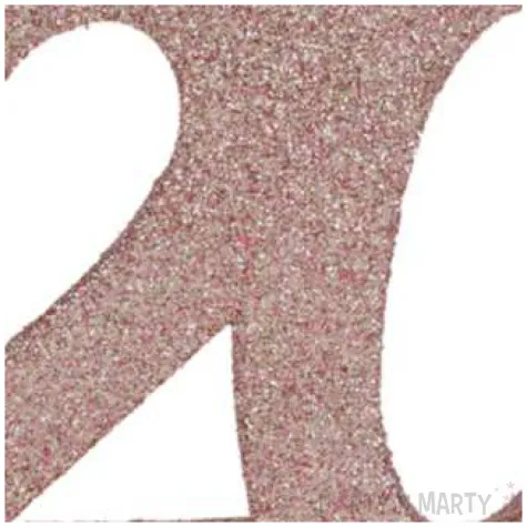 dekoracja stojaca brokatowa liczba 20 rozowe zloto santex 10 cm