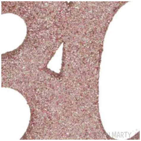 dekoracja stojaca brokatowa liczba 30 rozowe zloto santex 10 cm