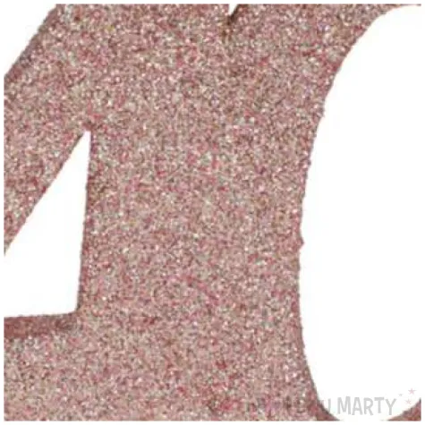 dekoracja stojaca brokatowa liczba 40 rozowe zloto santex 10 cm