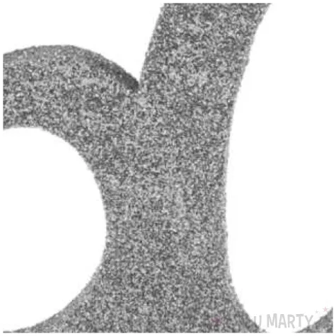 dekoracja stojaca brokatowa liczba 50 srebrna santex 10 cm