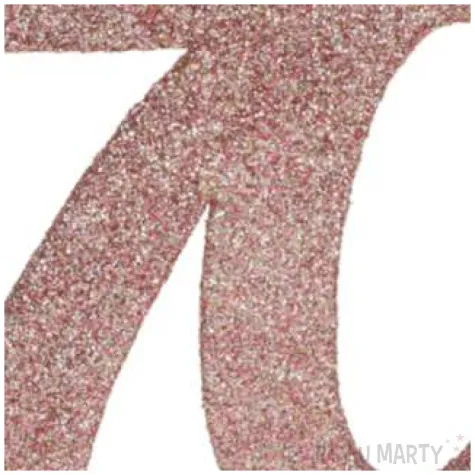 dekoracja stojaca brokatowa liczba 70 rozowe zloto santex 10 cm