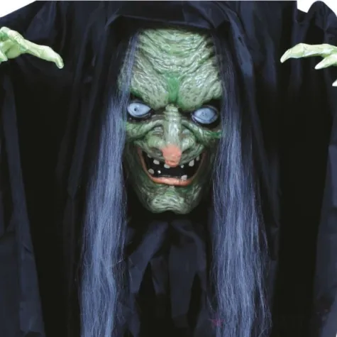 dekoracja stojaca garbata wiedzma halloween guirca 160 cm