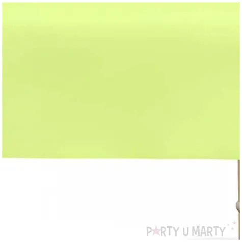 dekoracja stolu na urodziny obrus syntetyczny monokolor zielony jasny 137x183 cm