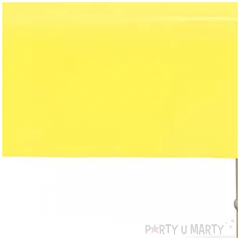 dekoracja stolu na urodziny obrus syntetyczny monokolor zolty 137x183 cm