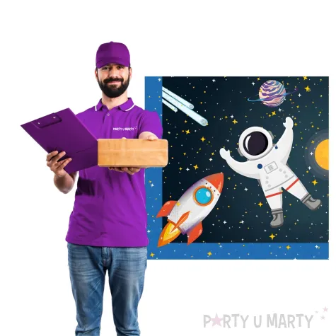 dekoracja stolu na urodziny serwetki papierowe kosmos astronauta jednorazowe 20 szt