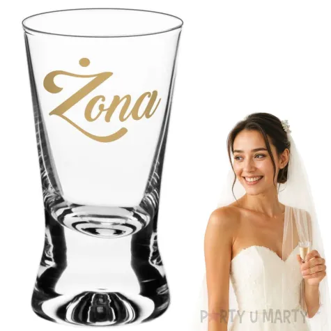 dekoracja stolu na wesele oszukane slubne kieliszki do wodki zona 15 ml