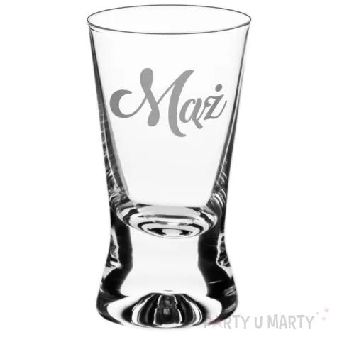 dekoracja stolu na wesele oszukany slubny kieliszek do wodki zona srebrny 25 ml