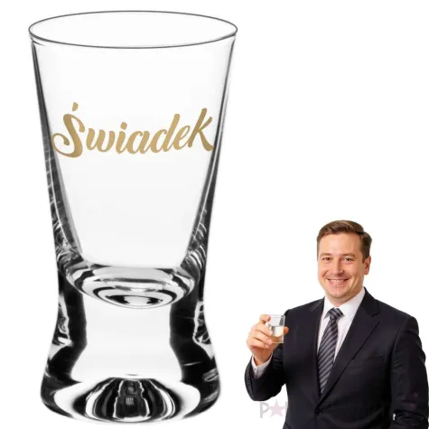 dekoracja stolu na wesele tradycyjne slubne kieliszki do wodki swiadek 25 ml