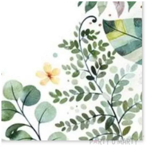 dekoracja stolu na wesele urodziny komunie serwetki papierowe kwiaty i liscie 33 cm 20 szt