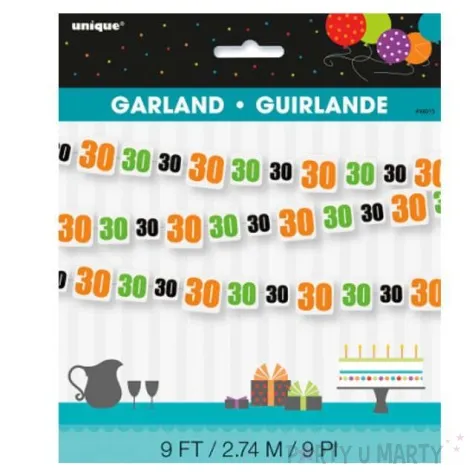 dekoracja strunowa urodziny 30 unique 270 cm