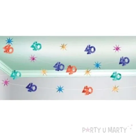 dekoracja strunowa urodziny 40 amscan 30 m